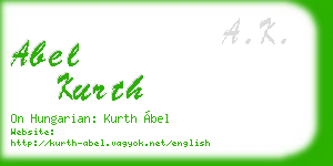 abel kurth business card